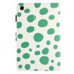 Samsung Galaxy Tab A7 10.4 2020 T500 Leather Case White Green Dot - 3