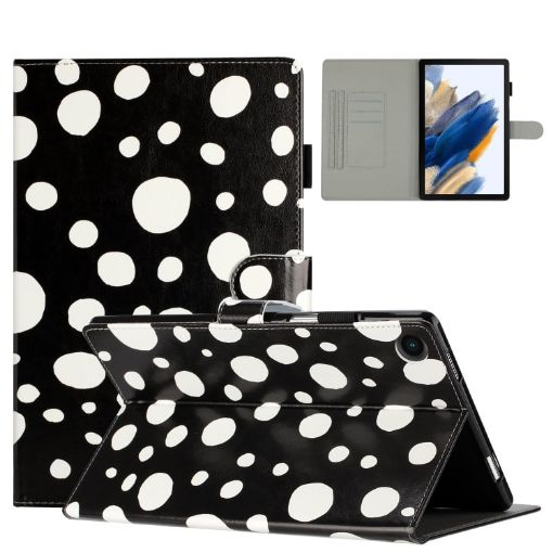 Samsung Galaxy Tab A8 10.5 2021 X200 Leather Tablet Case Black White - 1