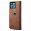Motorola Edge 40 Neo Brown Denim Texture Flip Leather Phone Case - 3
