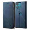 Motorola Edge 40 Neo Blue Denim Texture Flip Leather Phone Case - 1