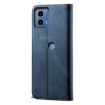 Motorola Edge 50 Fusion Denim Texture Flip Leather Case - Blue - 3