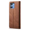 Motorola Moto G54 5G Brown Denim Texture Flip Leather Case - 3