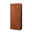 Motorola Edge 60 Fusion Brown Denim Texture Flip Leather Case - 2