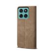 Moto G56 5G Khaki Denim Texture Flip Leather Case - 3