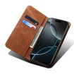 Moto G56 5G Brown Denim Texture Flip Leather Case - 5