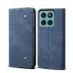 Moto G56 5G Denim Texture Flip Leather Case - Blue - 1