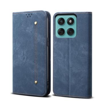 Moto G56 5G Denim Texture Flip Leather Case - Blue - 1