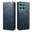 Motorola Edge 5G 2025 Leather Phone Case - Blue Oil Wax Texture - 1