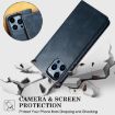 Motorola Edge 5G 2025 Leather Phone Case - Blue Oil Wax Texture - 8