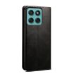 Motorola Edge 60 Leather Phone Case - Oil Wax Crazy Horse Texture (Black) - 3