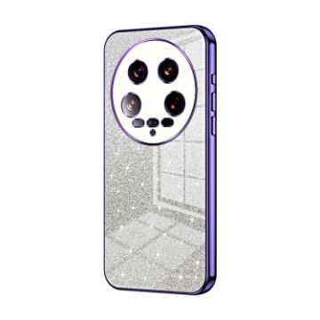 Xiaomi 14 Ultra Purple Glitter Gradient Electroplated Phone Case - 1