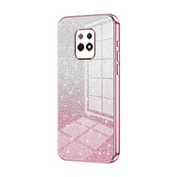 Xiaomi Redmi 10X 5G Pink Glitter Gradient Electroplated Phone Case - 1