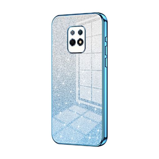 Xiaomi Redmi 10X 5G Blue Glitter Gradient Electroplated Phone Case - 1
