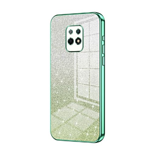 Xiaomi Redmi 10X 5G Green Glitter Gradient Electroplated Phone Case - 1