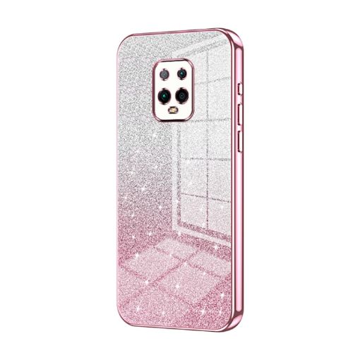 Xiaomi Redmi 10X Pro 5G Pink Glitter Gradient Phone Case - 1