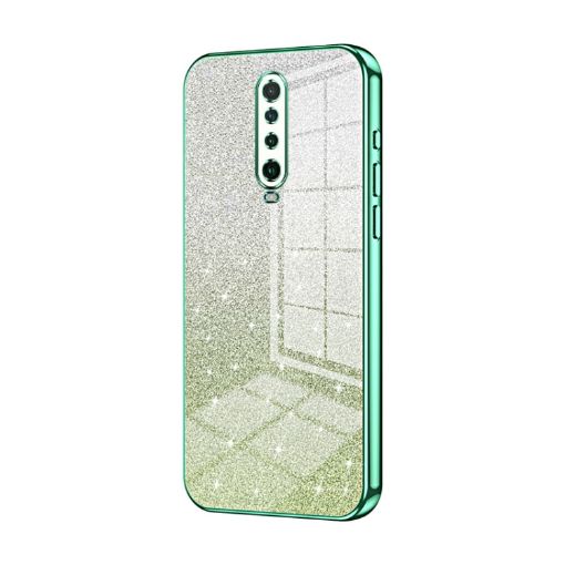 Xiaomi Redmi K30/K30 5G Green Glitter Gradient Electroplated Case - 1
