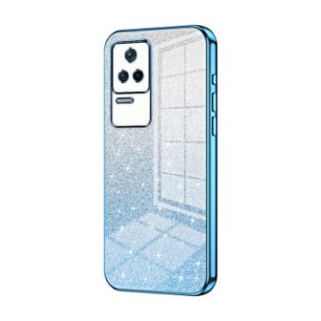 Xiaomi Redmi K40S/Poco F4 Blue Glitter Gradient Electroplated Phone Case - 1
