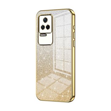 Xiaomi Redmi K50/K50 Pro Gold Glitter Gradient Electroplated Case - 1