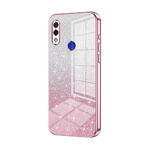 Xiaomi Redmi Note 7/Pro Pink Gradient Glitter Electroplated Case - 1