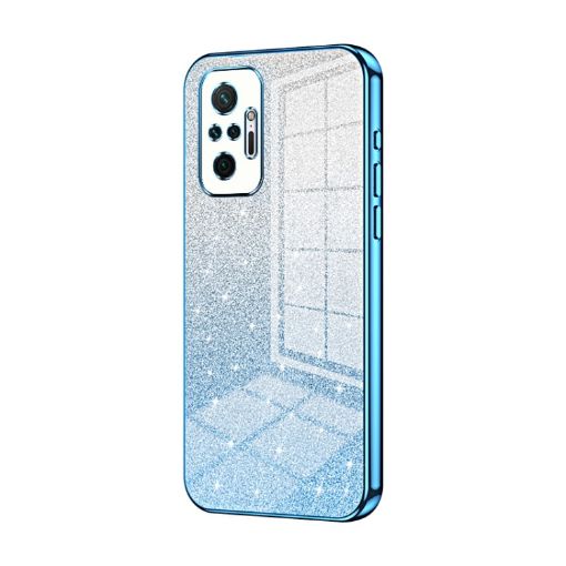 Xiaomi Redmi Note 10 Pro/Max Blue Gradient Glitter Phone Case - 1