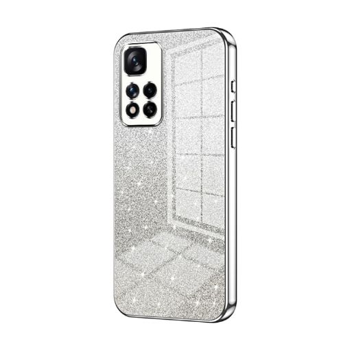 Xiaomi Redmi Note 11 Pro+ 5G Silver Glitter Gradient Phone Case - 1