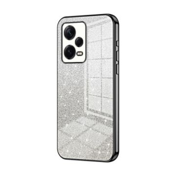 Xiaomi Redmi Note 12 Pro+ Black Glitter Gradient Phone Case - 1