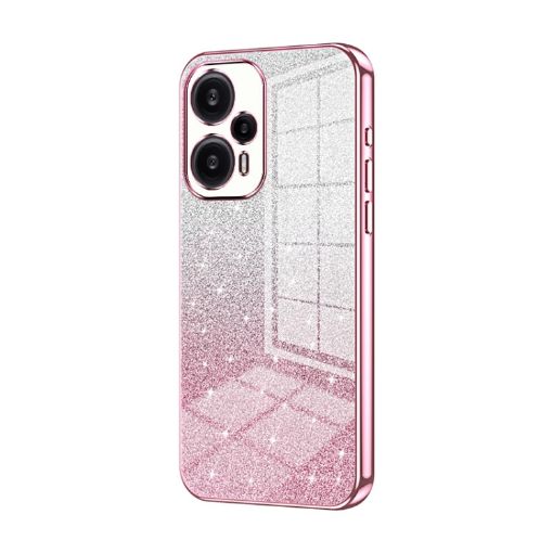 Xiaomi Redmi Note 12 Turbo/Poco F5 Pink Glitter Electroplated Case - 1