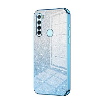 Xiaomi Redmi Note 8/2021 Gradient Glitter Electroplated Case Blue - 1