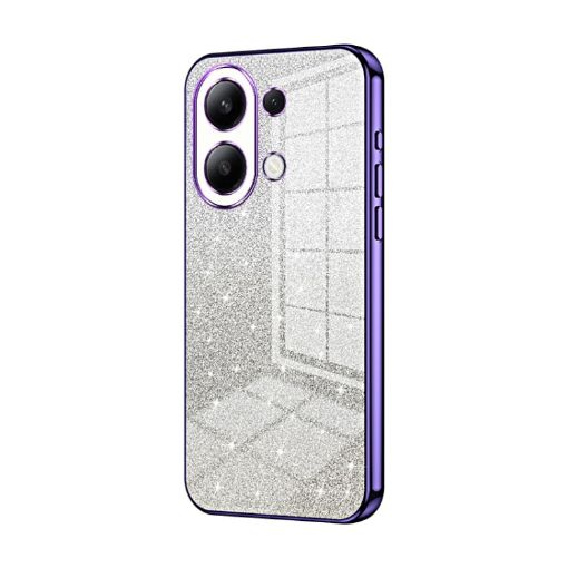 Xiaomi Redmi Note 13 4G Purple Glitter Electroplated Phone Case - 1