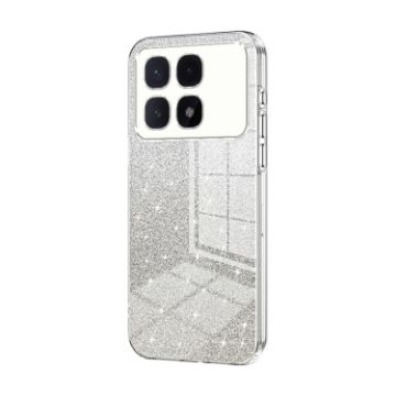 Redmi K70 Ultra Gradient Glitter Powder Electroplated Case (Clear) - 1