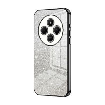 Redmi 14R Black Gradient Glitter Powder Electroplated Phone Case - 1