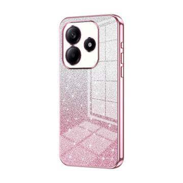 Redmi Note 14 5G Pink Glitter Gradient Electroplated Phone Case - 1