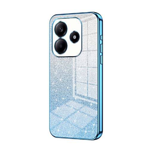 Redmi Note 14 5G Blue Glitter Gradient Electroplated Phone Case - 1