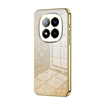 Redmi Note 14 Pro+ 5G Gold Glitter Gradient Electroplated Phone Case - 1
