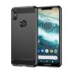Motorola Moto One Carbon Fiber Brushed Texture TPU Case - Black - 1