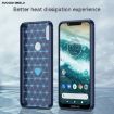 Moto One Carbon Fiber Brushed Texture TPU Case - Blue - 3