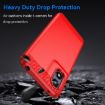 Moto G Play 2024 Red Carbon Fiber TPU Case - Brushed Texture Cover - 3