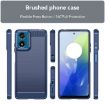 Moto G04 Carbon Fiber Brushed TPU Case - Blue | Motorola Phone Cover - 2