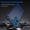 Moto G24 Blue Carbon Fiber Brushed TPU Phone Case - Motorola - 3