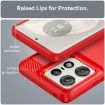 Motorola Edge 50 Pro Red Carbon Fiber Brushed TPU Phone Case - 6