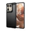 Motorola Edge 50 Ultra Black Carbon Fiber Brushed Texture TPU Case - 1
