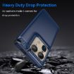 Motorola Edge 50 Ultra Blue Carbon Fiber Brushed TPU Phone Case - 3