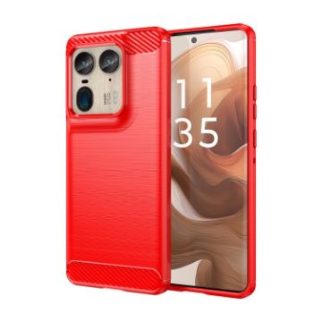 Motorola Moto X50 Ultra Red Carbon Fiber TPU Phone Case - 1