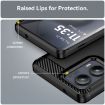 Motorola Edge 2024 Black Carbon Fiber Brushed Texture TPU Case - 6