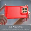 Motorola Edge 50 Neo Red Carbon Fiber Brushed TPU Phone Case - 5