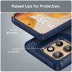 Moto S50 Carbon Fiber Brushed Texture TPU Case - Blue - 6