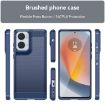 Motorola Moto G85 Blue TPU Phone Case - Carbon Fiber Brushed Texture - 2