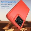 Moto G 5G 2025 Red Carbon Fiber Brushed TPU Phone Case - 3