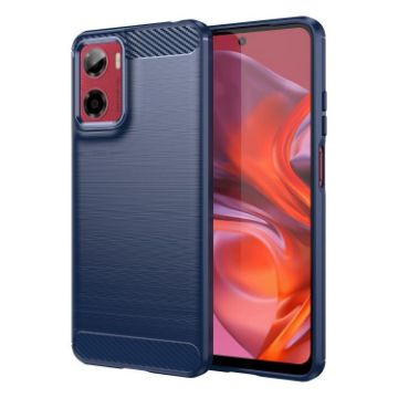Moto G05 Blue Carbon Fiber Brushed TPU Case - Motorola Phone Cover - 1