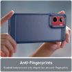 Moto G05 Blue Carbon Fiber Brushed TPU Case - Motorola Phone Cover - 5